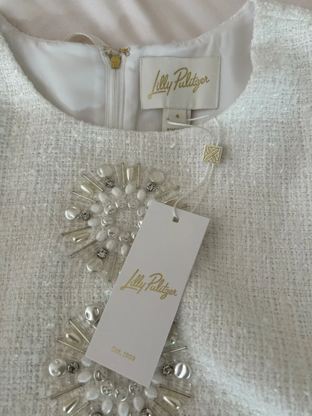 Lilly Pulitzer White Shift Dress NWT - Picture 3 of 5